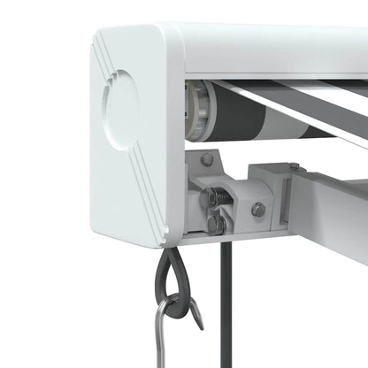 Tenda Retrattile Antracite e Bianca 3,5x2,5m Tessuto/Alluminio