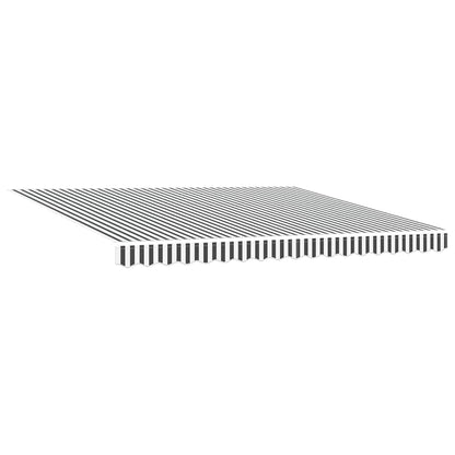 Tenda Retrattile Antracite e Bianca 4x3 m Tessuto e Alluminio | homemem39