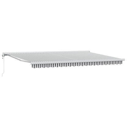 Tenda Retrattile Antracite e Bianca 5x3 m Tessuto e Alluminio | homemem39