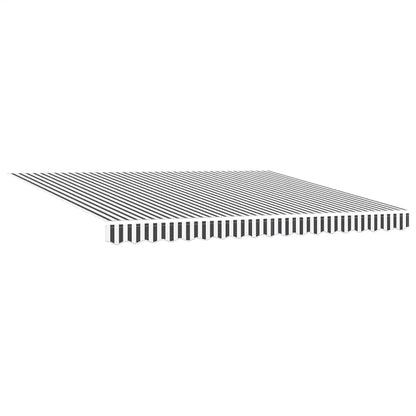 Tenda Retrattile Antracite e Bianca 4x3 m Tessuto e Alluminio | homemem39