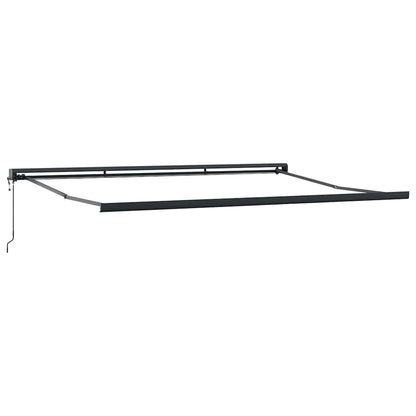 Tenda Retrattile Antracite e Bianca 5x3 m Tessuto e Alluminio | homemem39