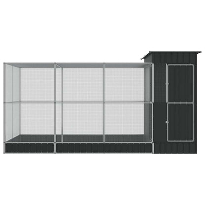 Voliera con Estensione Argento 416x203x216 cm Acciaio | homemem39