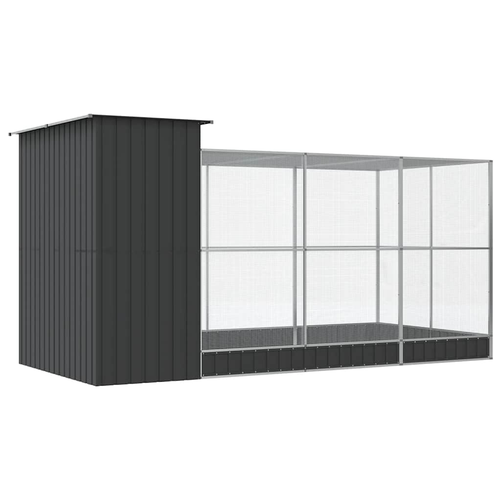 Voliera con Estensione Argento 416x203x216 cm Acciaio | homemem39