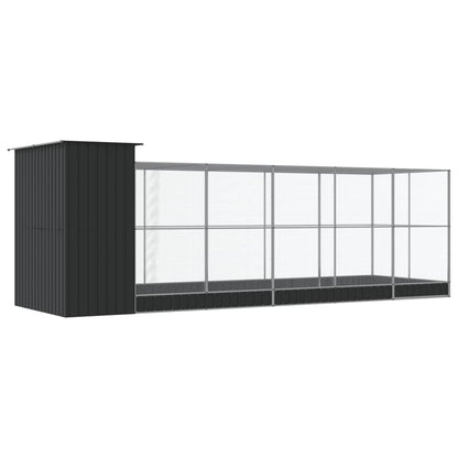 Voliera con Estensione Argento 623x203x216 cm in Acciaio | homemem39