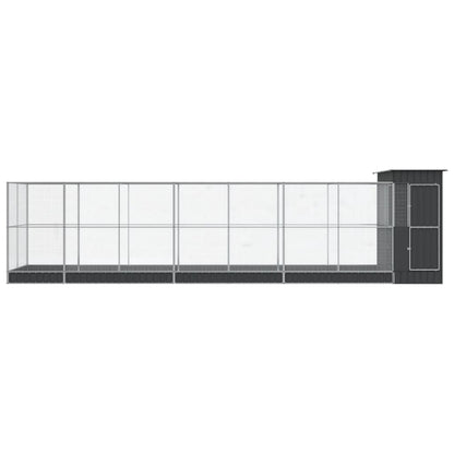 Voliera con Estensione Argento 830x203x216 cm in Acciaio | homemem39