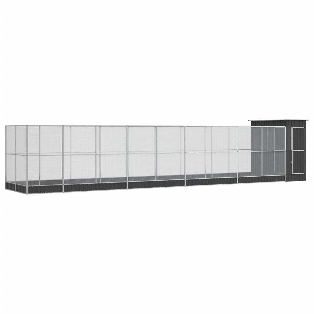 Voliera con Estensione Argento 1037x203x216 cm in Acciaio | homemem39