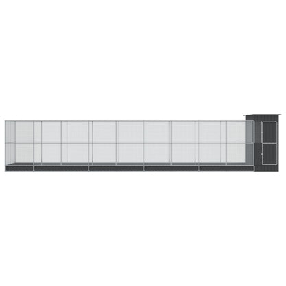 Voliera con Estensione Argento 1037x203x216 cm in Acciaio | homemem39