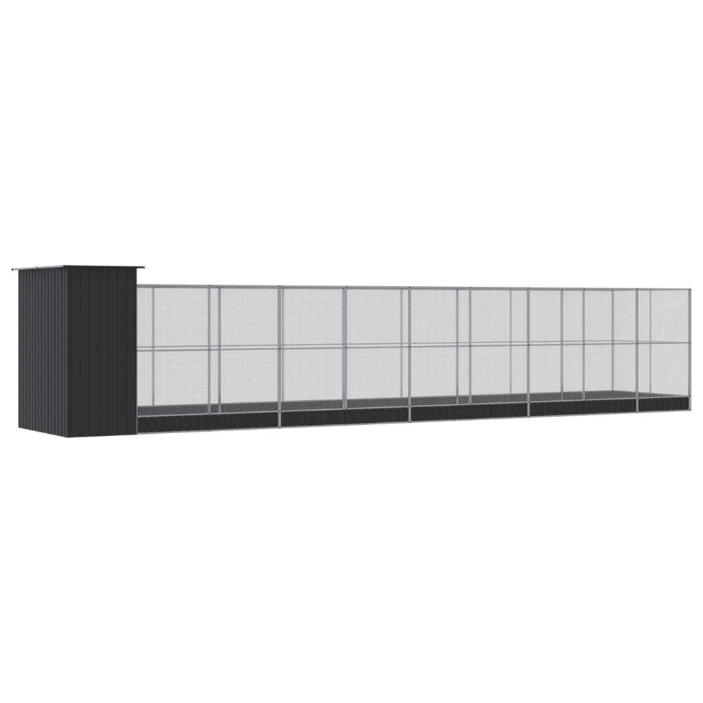 Voliera con Estensione Argento 1037x203x216 cm in Acciaio | homemem39