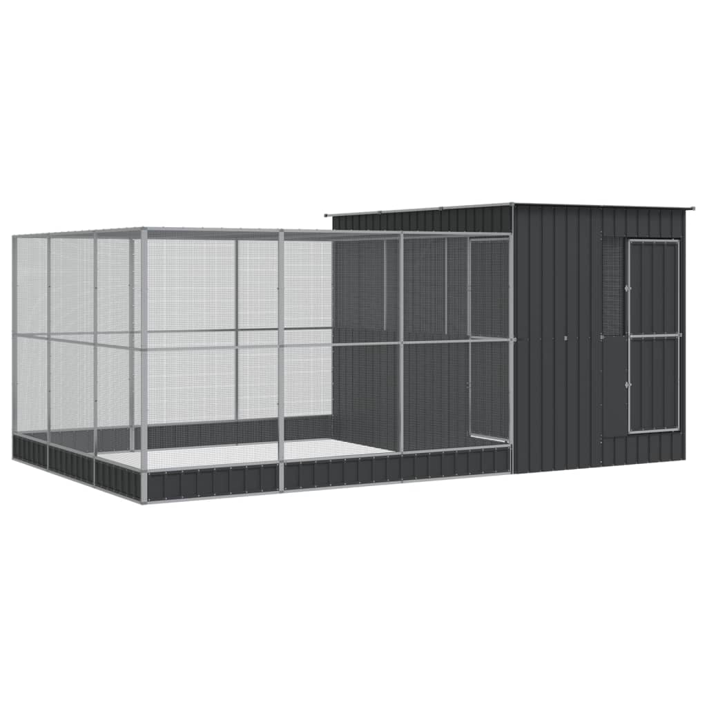 Voliera con Estensione Argento 497x303x216 cm in Acciaio | homemem39