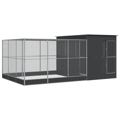 Voliera con Estensione Argento 497x303x216 cm in Acciaio | homemem39