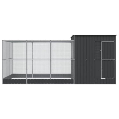 Voliera con Estensione Argento 497x303x216 cm in Acciaio | homemem39