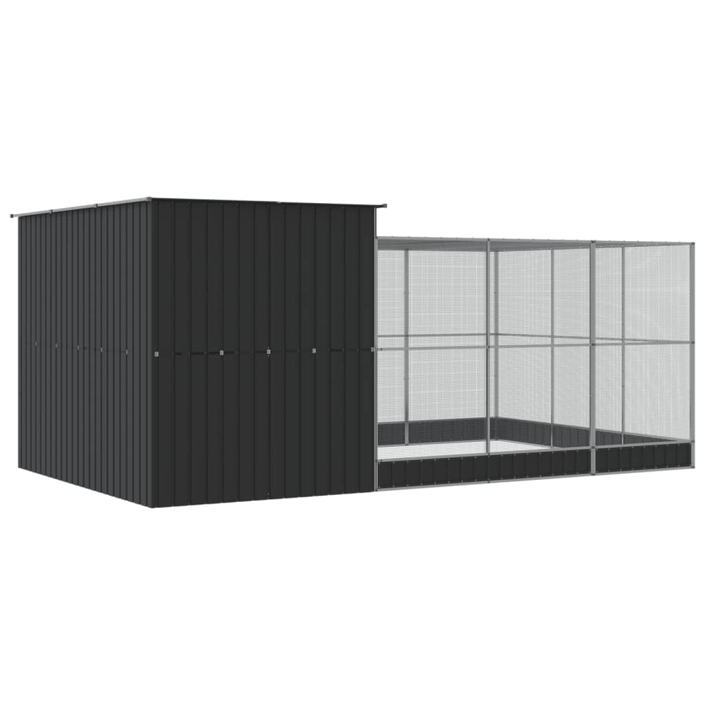 Voliera con Estensione Argento 497x303x216 cm in Acciaio | homemem39