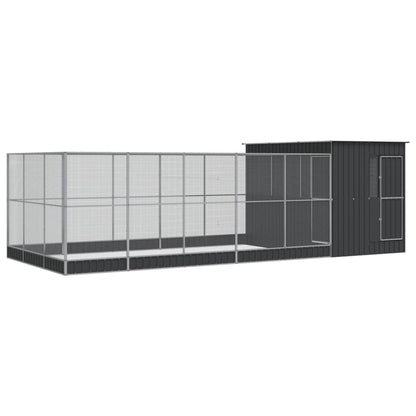 Voliera con Estensione Argento 704x303x216 cm in Acciaio | homemem39