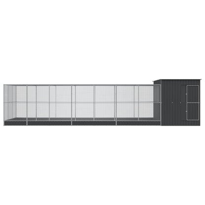 Voliera con Estensione Argento 911x303x216 cm in Acciaio | homemem39