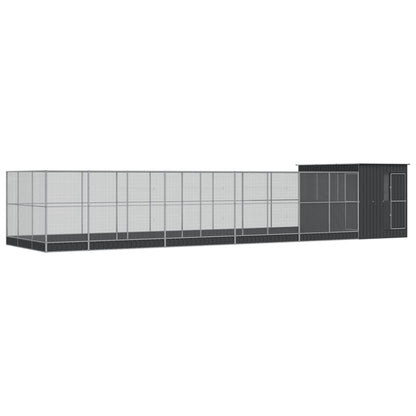 Voliera con Estensione Argento 1118x303x216 cm in Acciaio | homemem39