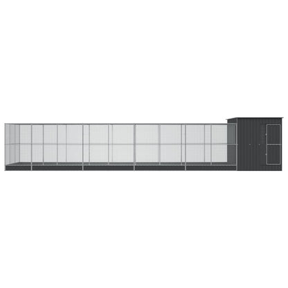 Voliera con Estensione Argento 1118x303x216 cm in Acciaio | homemem39