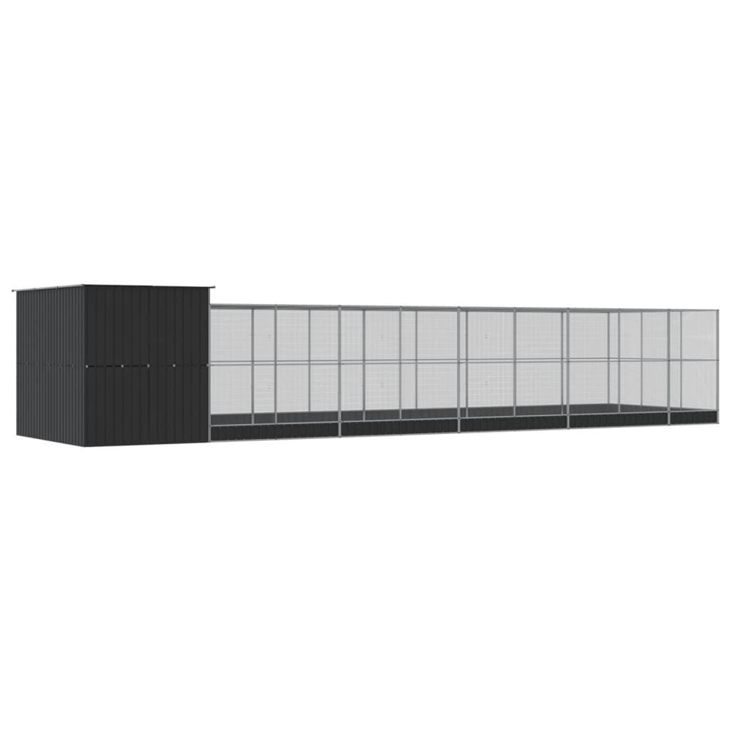Voliera con Estensione Argento 1118x303x216 cm in Acciaio | homemem39