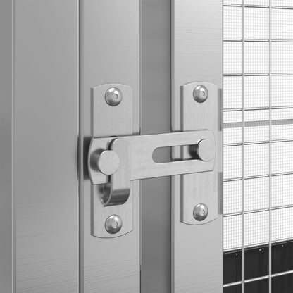 Voliera con Estensione Argento 418x207x212 cm Acciaio