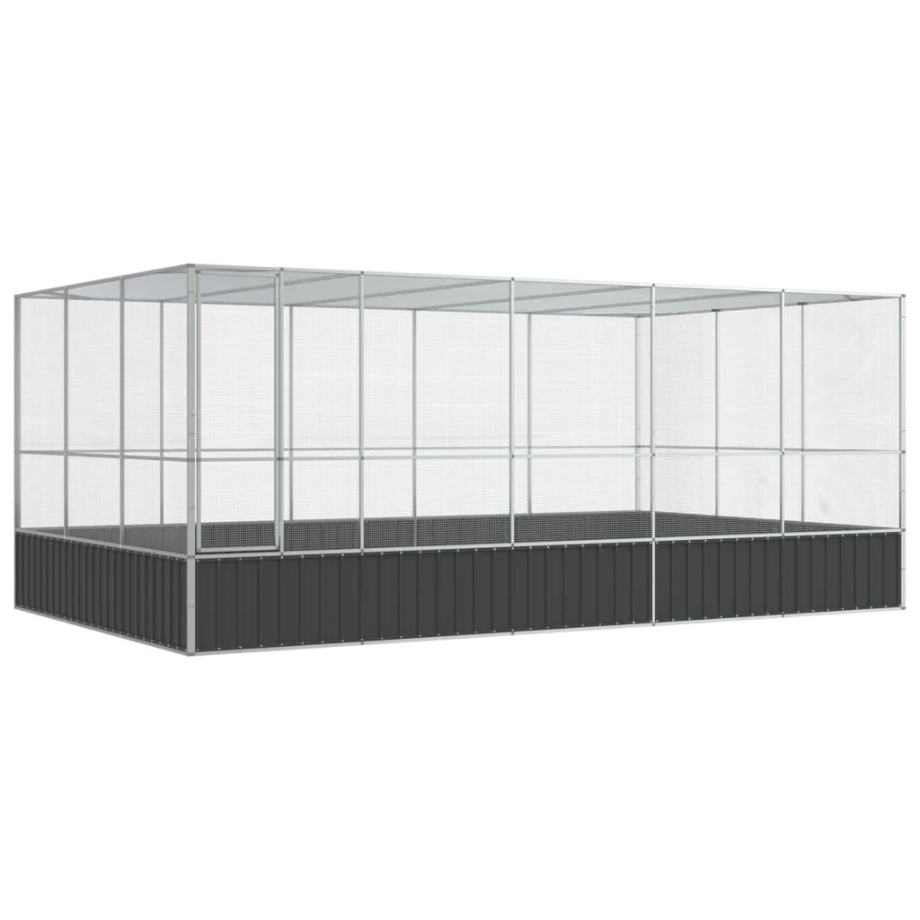 Voliera con Estensione Argento 518x307x212 cm in Acciaio | homemem39