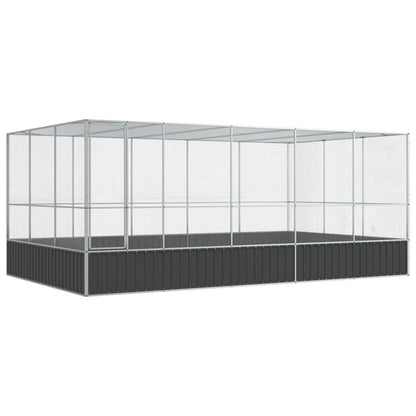 Voliera con Estensione Argento 518x307x212 cm in Acciaio | homemem39