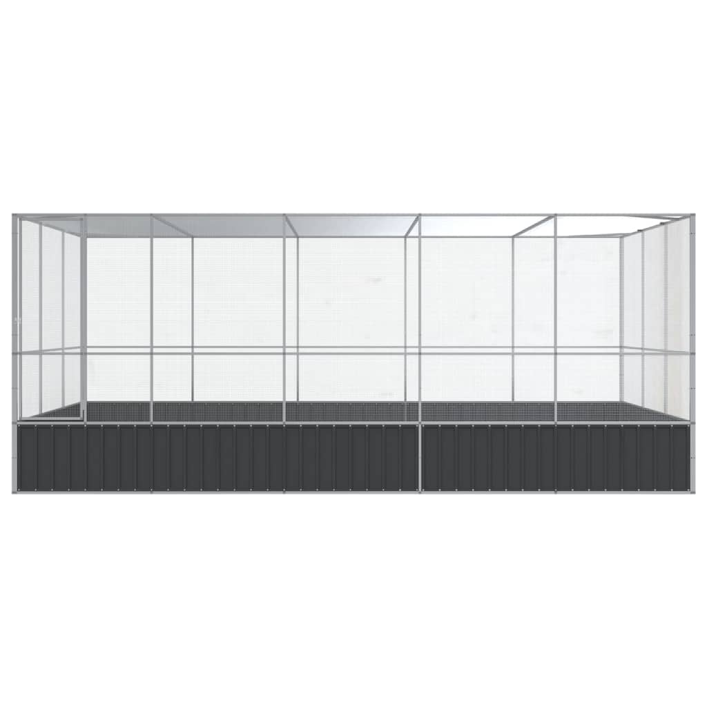 Voliera con Estensione Argento 518x307x212 cm in Acciaio | homemem39