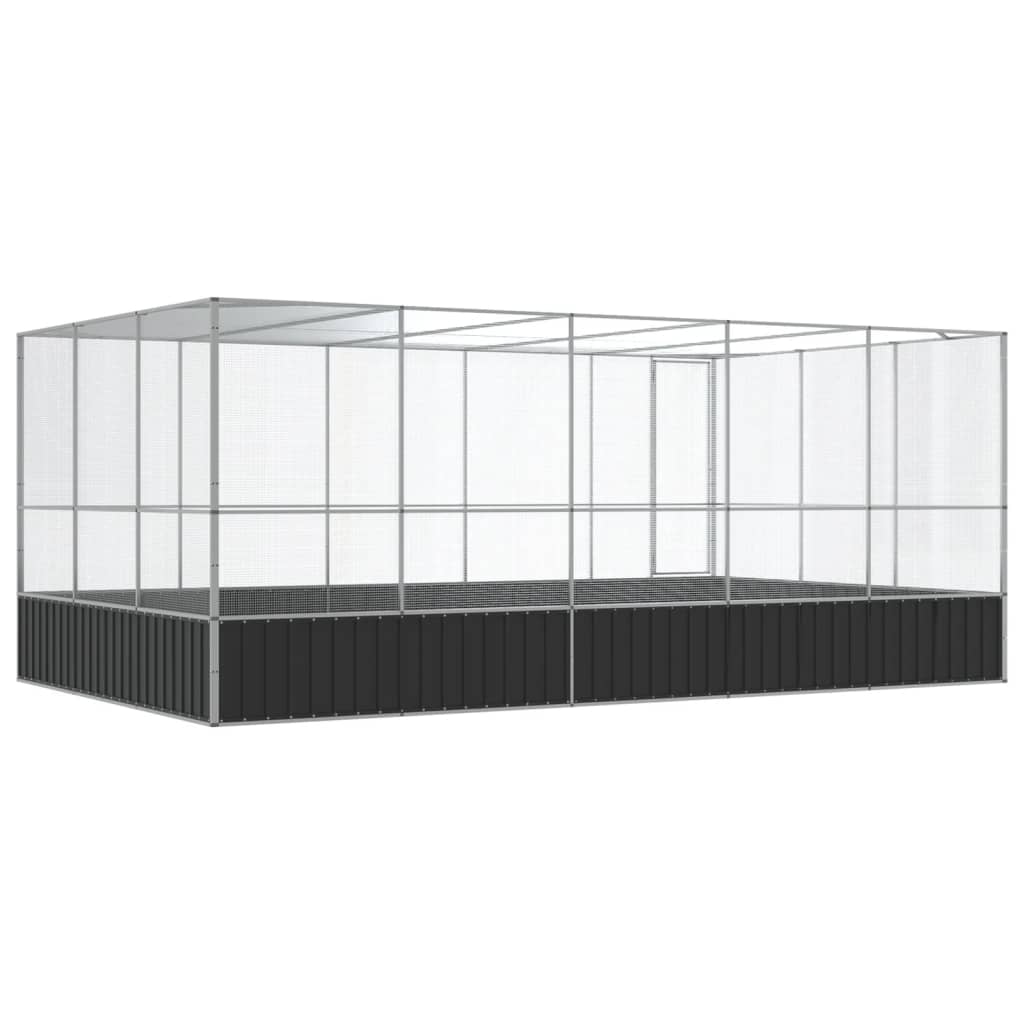 Voliera con Estensione Argento 518x307x212 cm in Acciaio | homemem39
