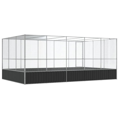 Voliera con Estensione Argento 518x307x212 cm in Acciaio | homemem39