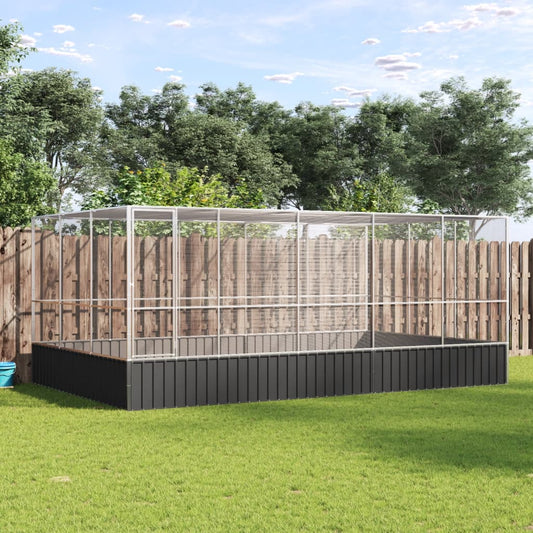 Voliera con Estensione Argento 518x307x212 cm in Acciaio - homemem39