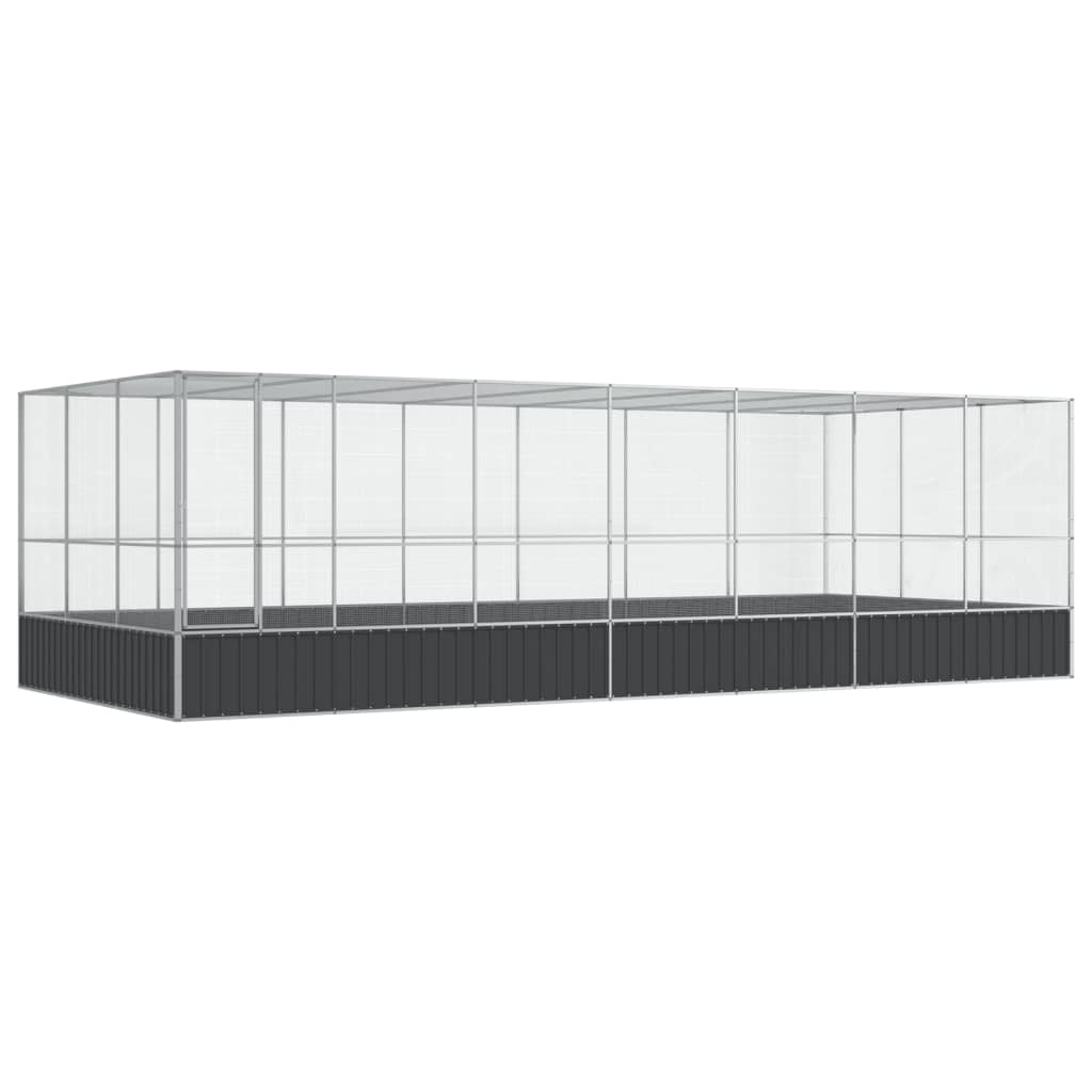 Voliera con Estensione Argento 725x307x212 cm in Acciaio | homemem39