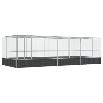 Voliera con Estensione Argento 725x307x212 cm in Acciaio | homemem39