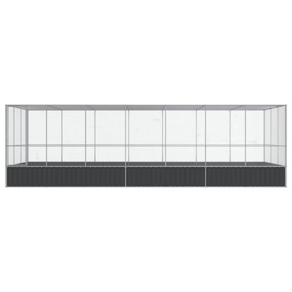 Voliera con Estensione Argento 725x307x212 cm in Acciaio | homemem39