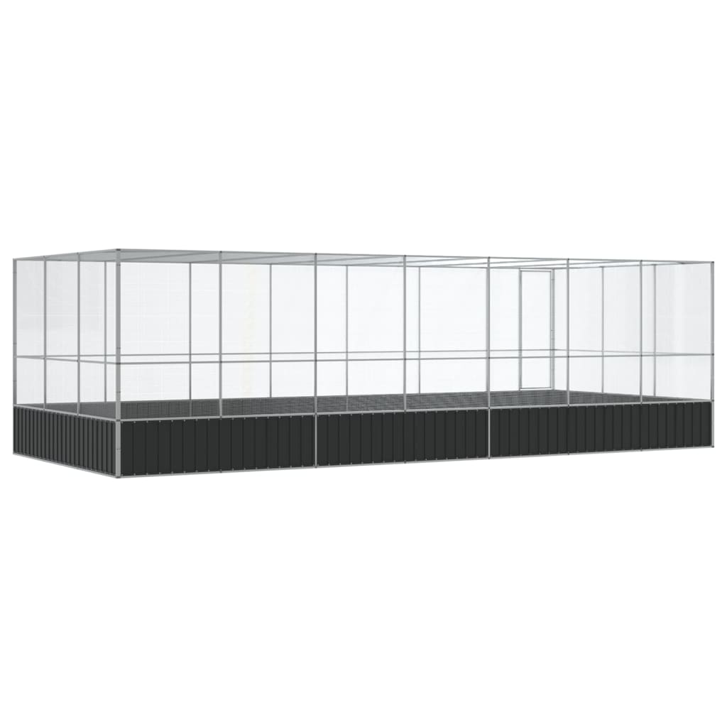 Voliera con Estensione Argento 725x307x212 cm in Acciaio | homemem39