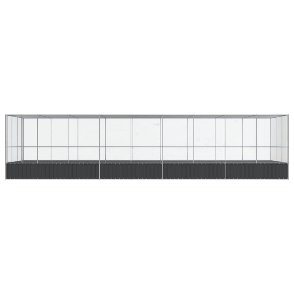 Voliera con Estensione Argento 932x307x212 cm in Acciaio | homemem39
