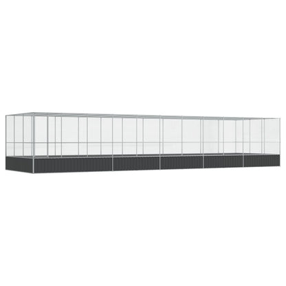Voliera con Estensione Argento 1139x307x212 cm in Acciaio | homemem39