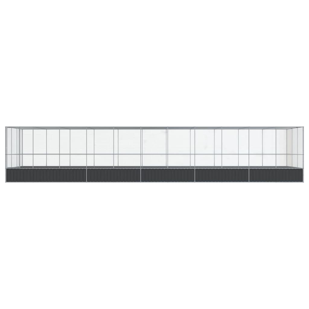 Voliera con Estensione Argento 1139x307x212 cm in Acciaio | homemem39
