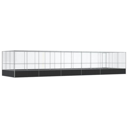 Voliera con Estensione Argento 1139x307x212 cm in Acciaio | homemem39