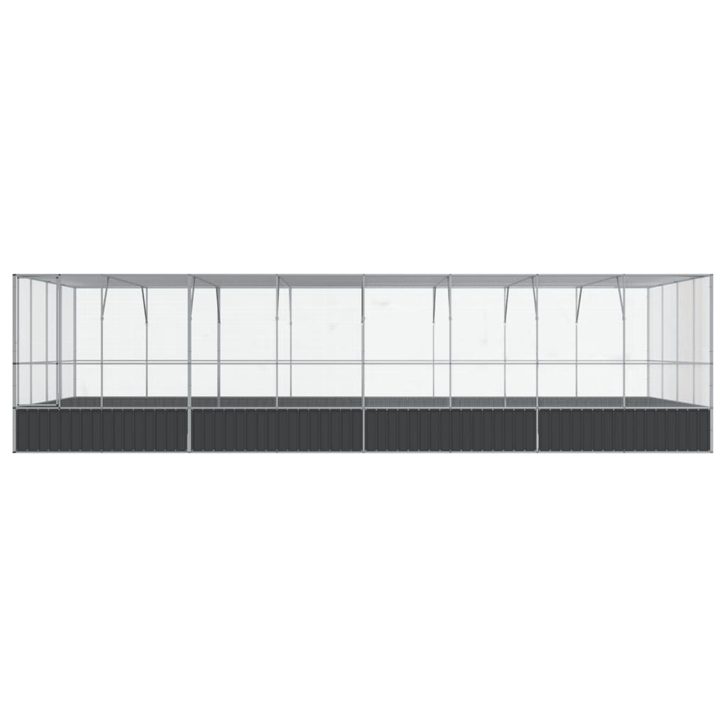 Voliera con Estensione Argento 832x414x212 cm in Acciaio | homemem39