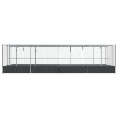 Voliera con Estensione Argento 832x414x212 cm in Acciaio | homemem39