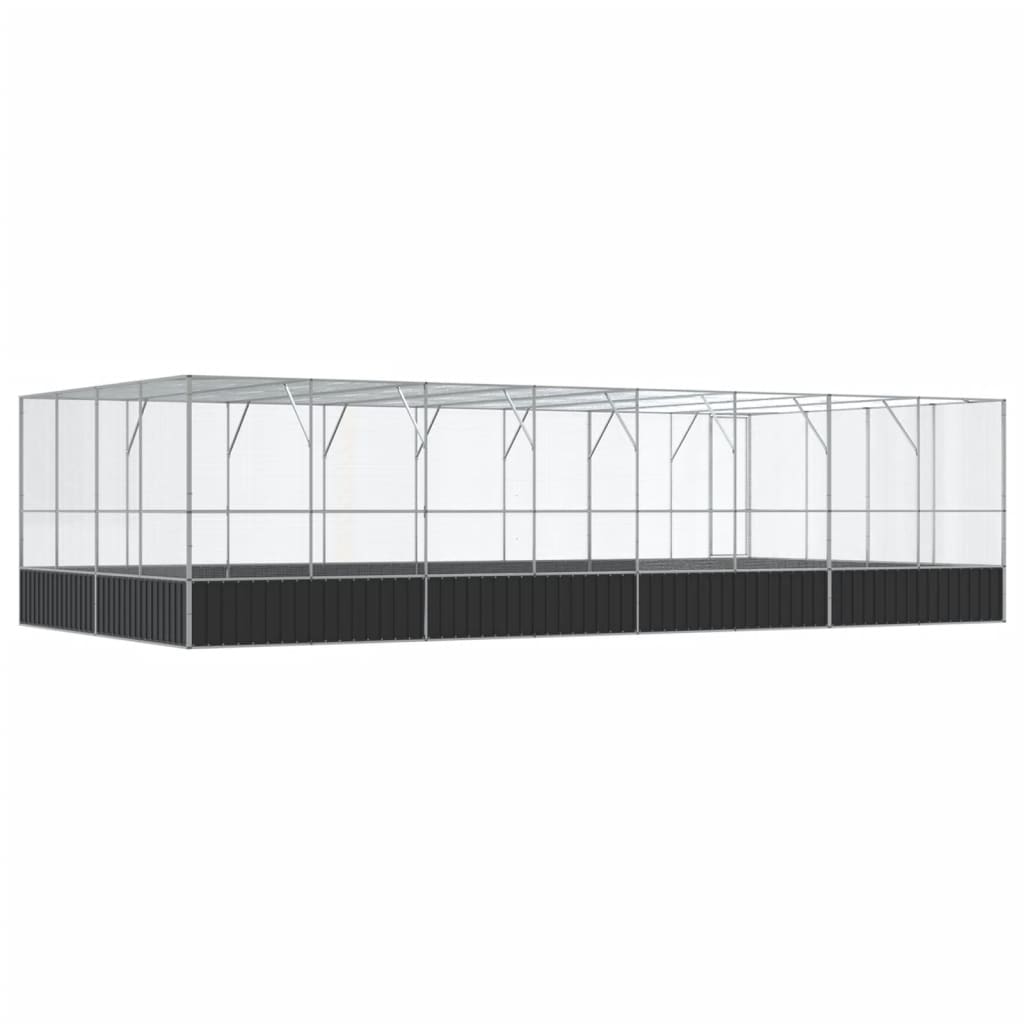 Voliera con Estensione Argento 832x414x212 cm in Acciaio | homemem39