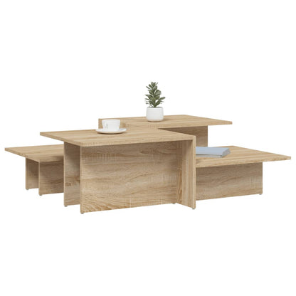 Tavolini da Salotto 2 pz Rovere Sonoma in Legno Multistrato | homemem39