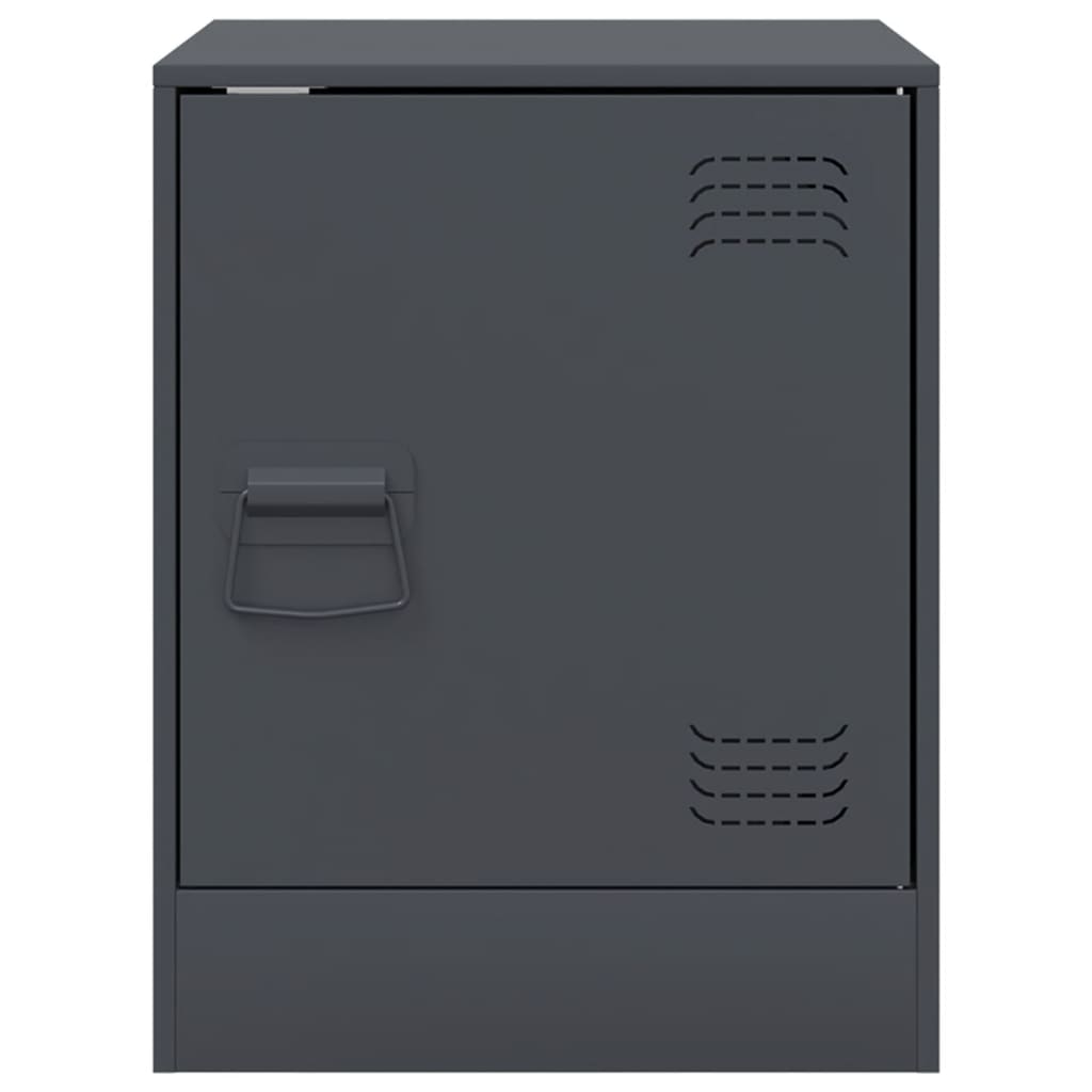 Comodini 2 pz Antracite 34,5x39x44 cm in Acciaio - homemem39