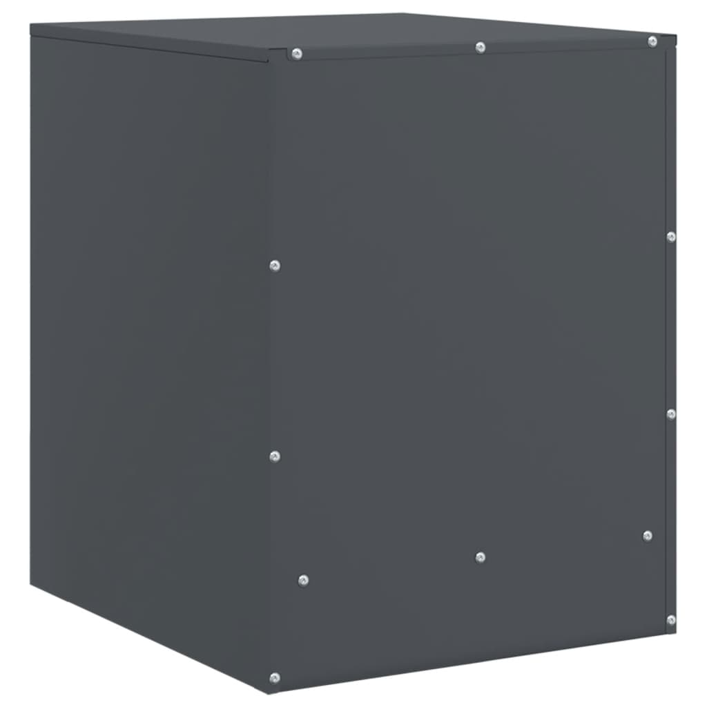 Comodini 2 pz Antracite 34,5x39x44 cm in Acciaio - homemem39