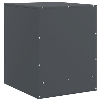 Comodini 2 pz Antracite 34,5x39x44 cm in Acciaio - homemem39