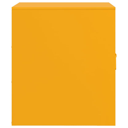 Comodini 2 pz Giallo Senape 34,5x39x44 cm in Acciaio - homemem39