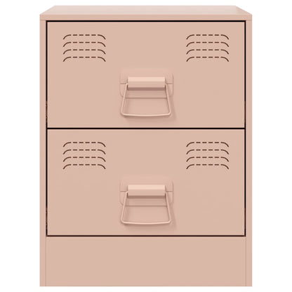 Comodino Rosa 34,5x39x44 cm in Acciaio - homemem39