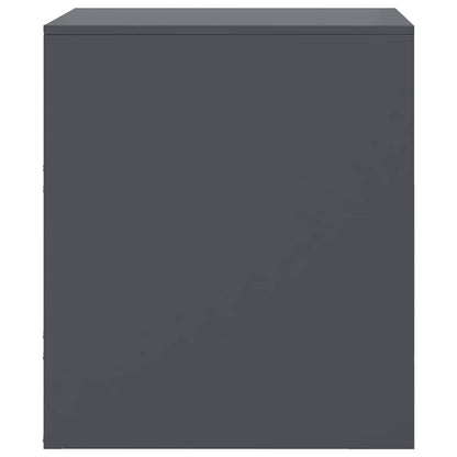 Comodino Antracite 34,5x39x44 cm in Acciaio - homemem39