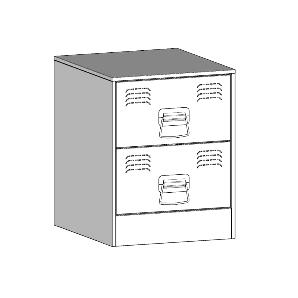 Comodini 2 pz Antracite 34,5x39x44 cm in Acciaio - homemem39