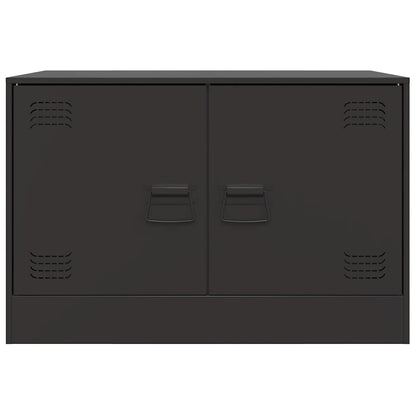 Mobili TV 2 pz Neri 67x39x44 cm in Acciaio