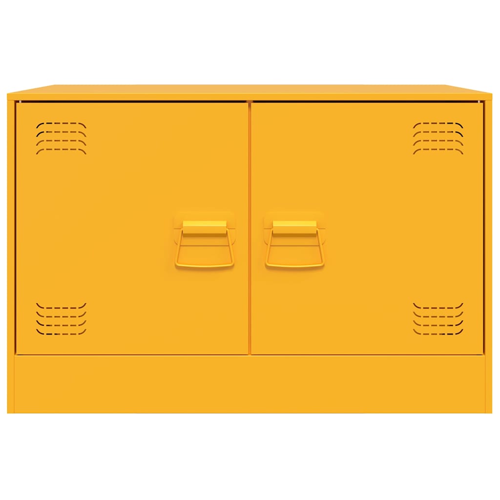 Mobili TV 2 pz Giallo Senape 67x39x44 cm in Acciaio - homemem39