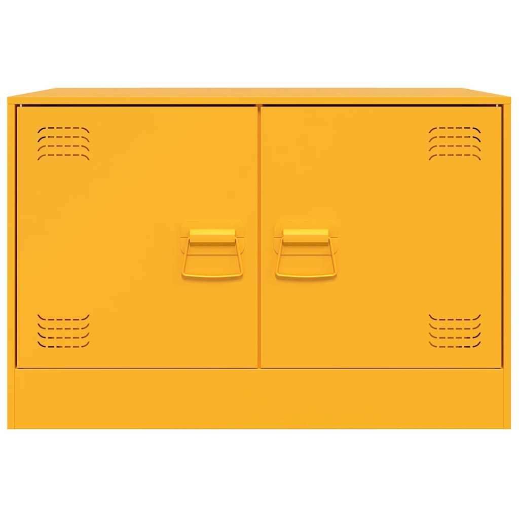 Mobili TV 2 pz Giallo Senape 67x39x44 cm in Acciaio | homemem39